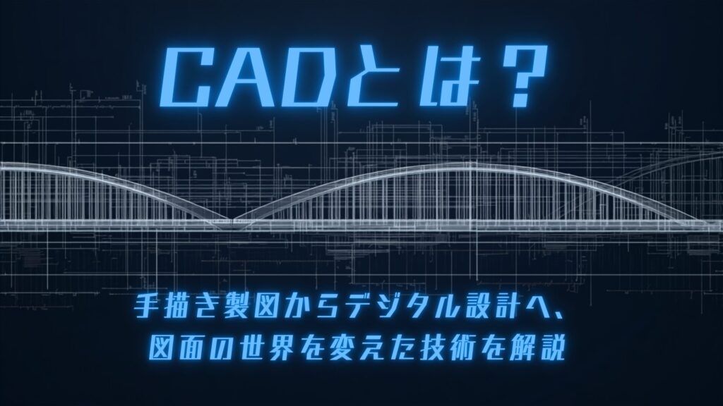 CADとは？｜手描き製図からデジタル設計へ、図面の世界を変えた技術を解説 | ハシワタシ｜橋梁と土木をやさしく学ぶ